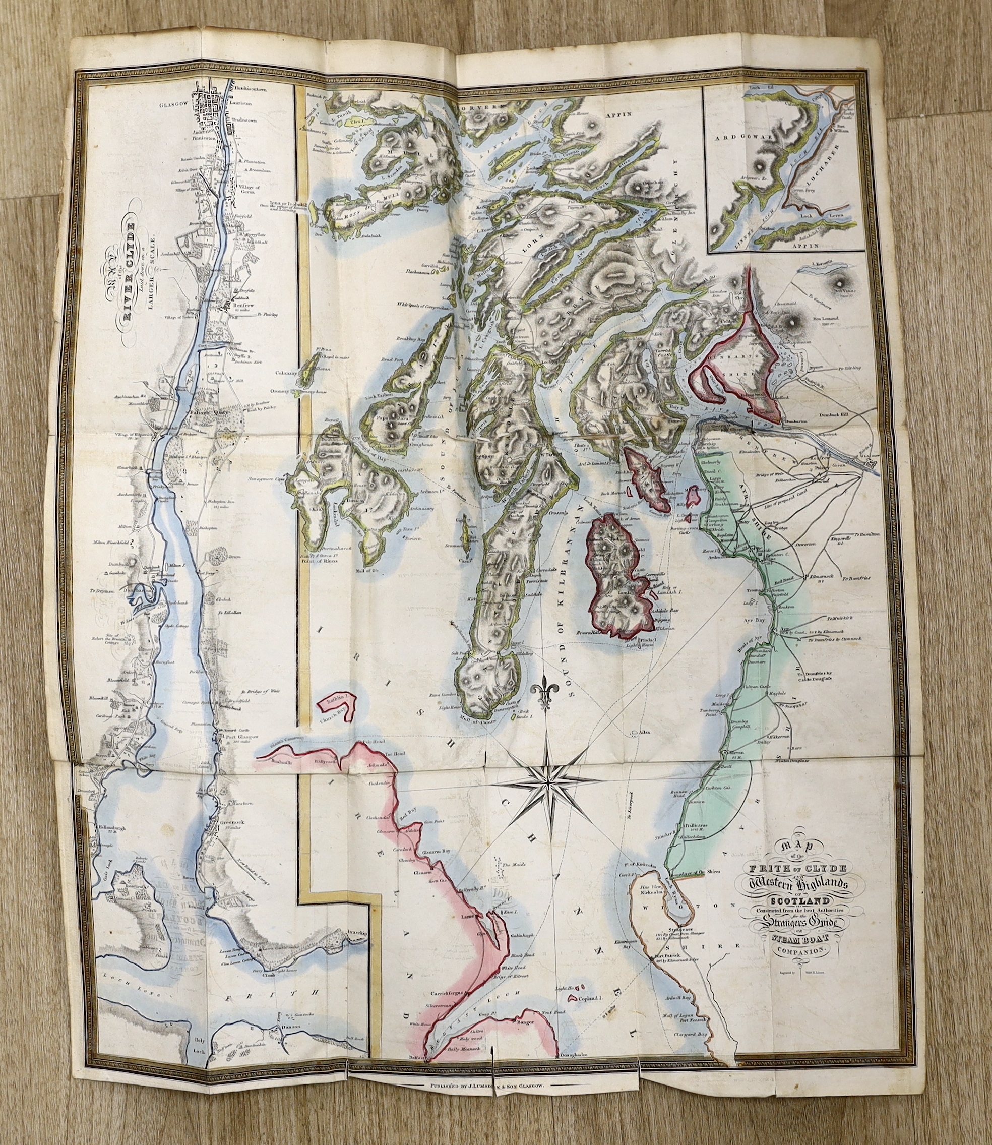 The Steam-Boat Companion; and Stranger's Guide to the Western Islands and Highlands of Scotland....with voyages to Liverpool, and Belfast....and the Lakes in Cumberland. 2nd edition greatly enlarged and improved. folded